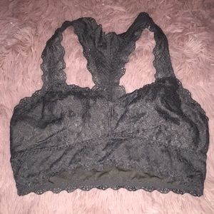 NWOT Felina lace bralette grey size small racer back